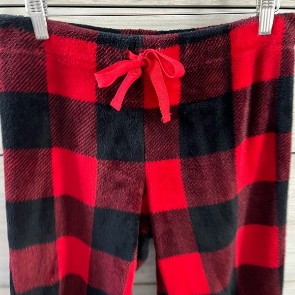 Red and black plaid Christmas soft warm pajama pants Small - Picture 3 of 4